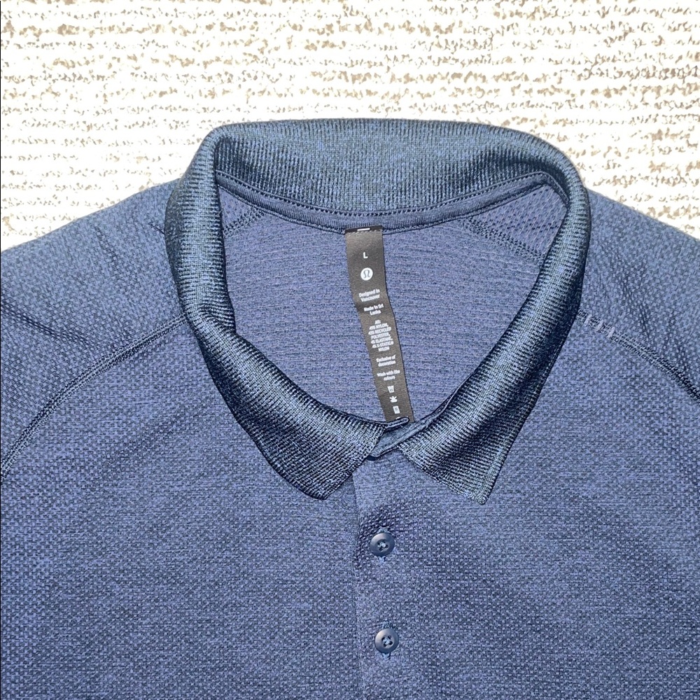 Lululemon Metal Vent Tech Polo – Men’s Large – True Navy – NWT - Picture 6 of 9